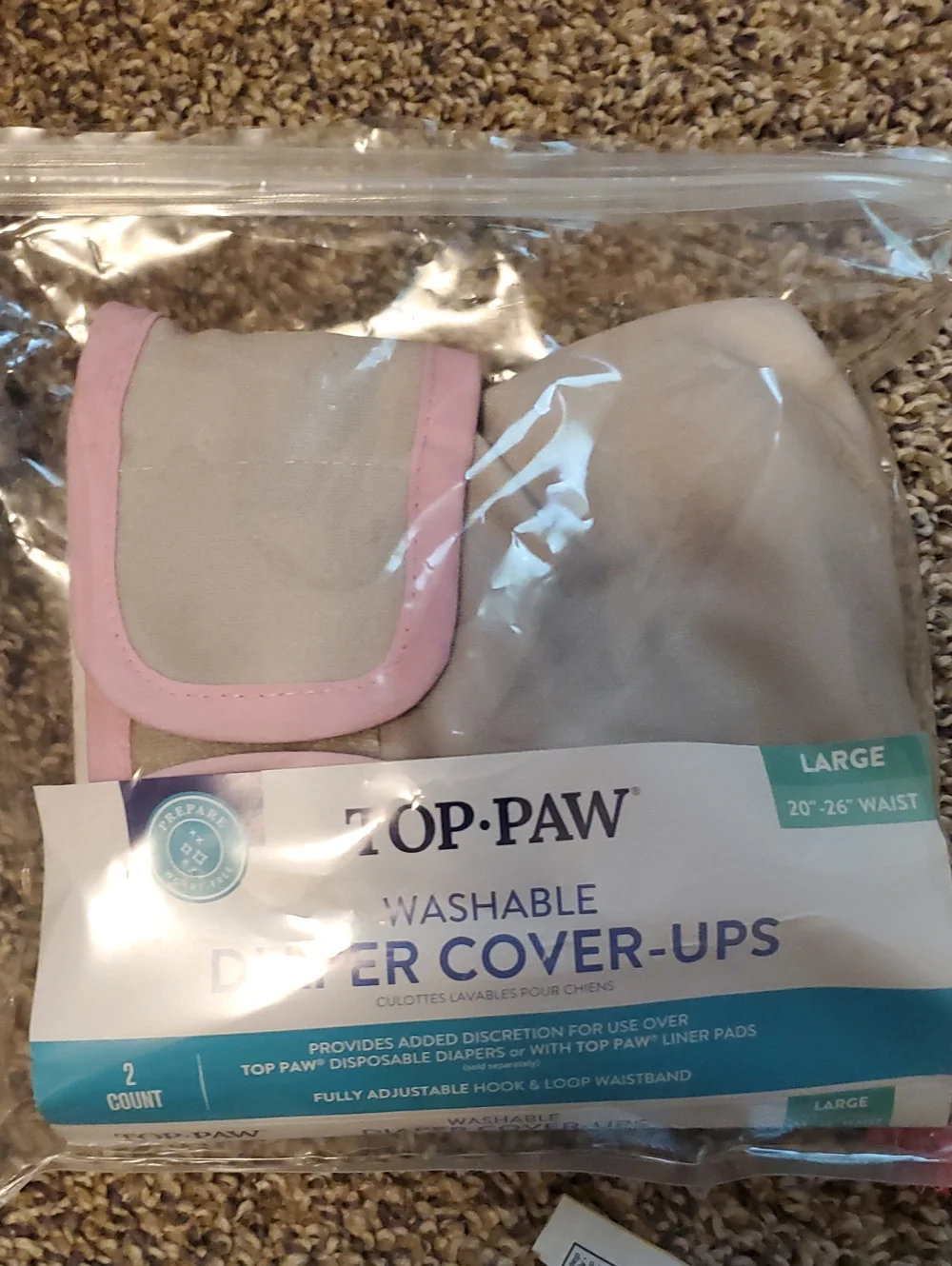 Top Paw Pink and Beige Washable Diaper Cover-Ups - Kids Accessories